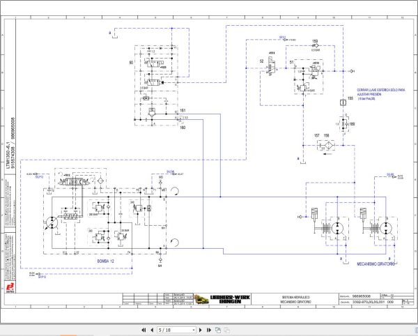 Liebherr Crane LTM 1350 6.1 Z71235 Electric and Hydraulic Diagrams ES 3