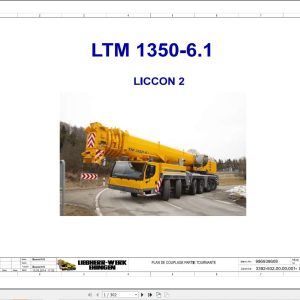Liebherr Crane LTM 1350 6.1 Z71235 Electric and Hydraulic Diagrams FR 1