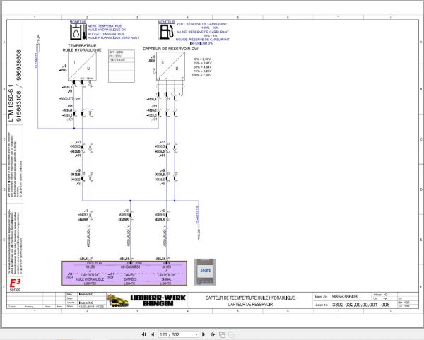 Liebherr Crane LTM 1350 6.1 Z71235 Electric and Hydraulic Diagrams FR 2