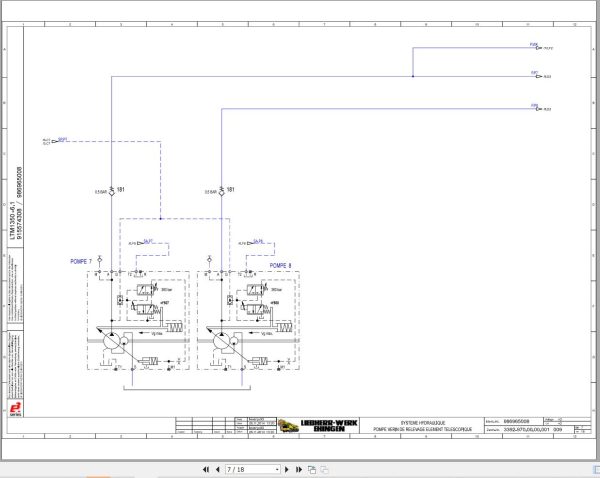 Liebherr Crane LTM 1350 6.1 Z71235 Electric and Hydraulic Diagrams FR 3