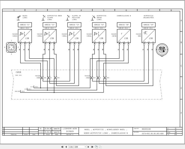 Liebherr Crane LTM 1400 1 Z72005 Electric and Hydraulic Diagrams DE 2