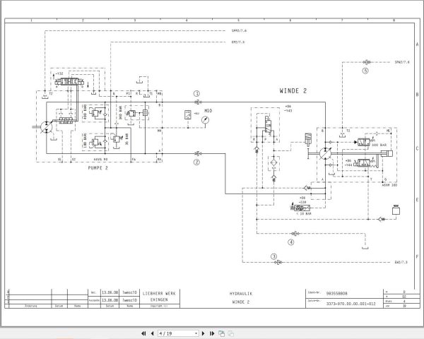 Liebherr Crane LTM 1400 1 Z72005 Electric and Hydraulic Diagrams DE 3