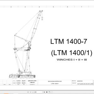 Liebherr Crane LTM 1400 1 Z72005 Electric and Hydraulic Diagrams EN 1