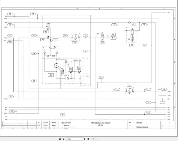 Liebherr Crane LTM 1400 1 Z72005 Electric and Hydraulic Diagrams EN 4