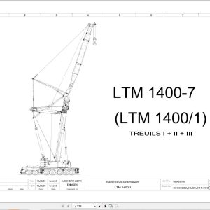 Liebherr Crane LTM 1400 1 Z72005 Electric and Hydraulic Diagrams FR 1