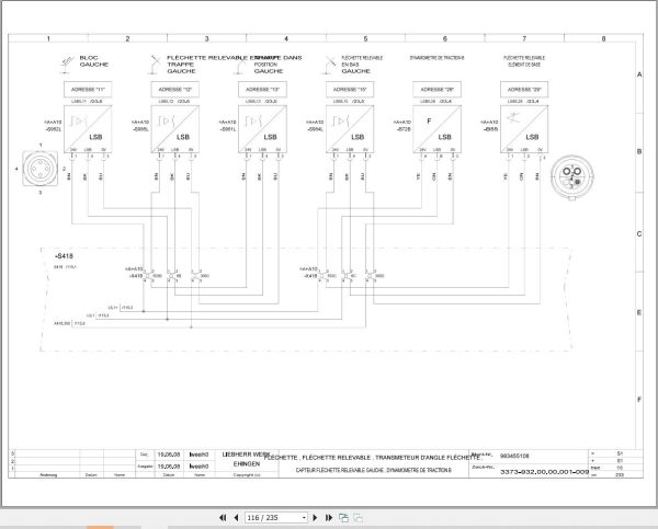 Liebherr Crane LTM 1400 1 Z72005 Electric and Hydraulic Diagrams FR 2