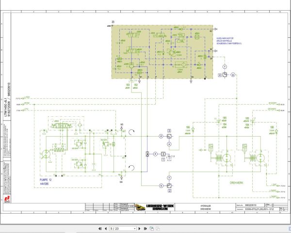 Liebherr Crane LTM 1450 8.1 Z72539 Electric and Hydraulic Diagrams DE 3