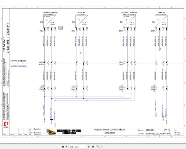 Liebherr Crane LTM 1450 8.1 Z72539 Electric and Hydraulic Diagrams EN 2