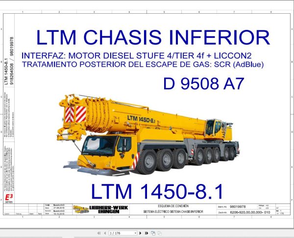 Liebherr Crane LTM 1450 8.1 Z72539 Electric and Hydraulic Diagrams ES 1