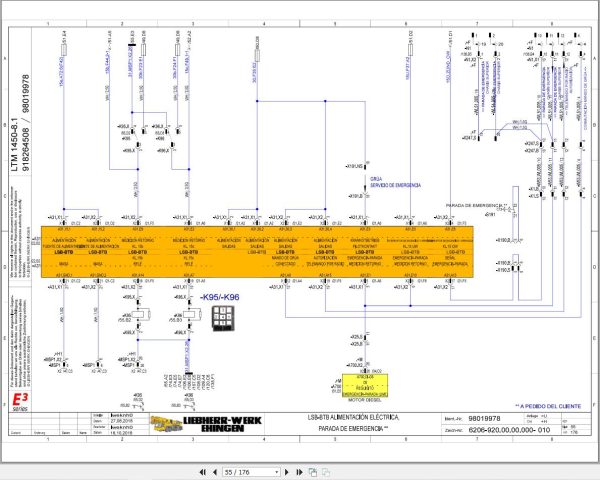 Liebherr Crane LTM 1450 8.1 Z72539 Electric and Hydraulic Diagrams ES 2