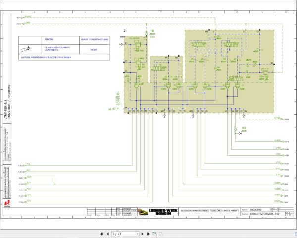 Liebherr Crane LTM 1450 8.1 Z72539 Electric and Hydraulic Diagrams ES 3
