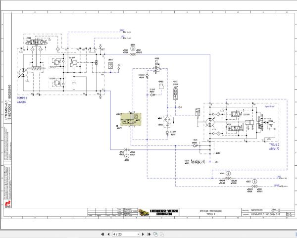 Liebherr Crane LTM 1450 8.1 Z72539 Electric and Hydraulic Diagrams FR 3