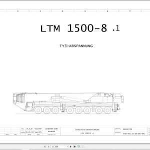 Liebherr Crane LTM 1500 8.1 Z73185 Electric and Hydraulic Diagrams DE 1