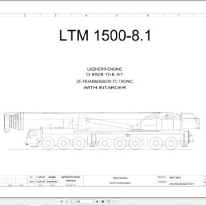 Liebherr Crane LTM 1500 8.1 Z73185 Electric and Hydraulic Diagrams EN 1