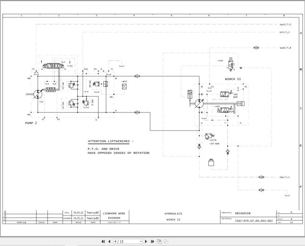 Liebherr Crane LTM 1500 8.1 Z73185 Electric and Hydraulic Diagrams EN 4