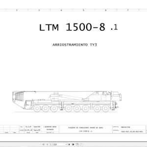 Liebherr Crane LTM 1500 8.1 Z73185 Electric and Hydraulic Diagrams ES 1