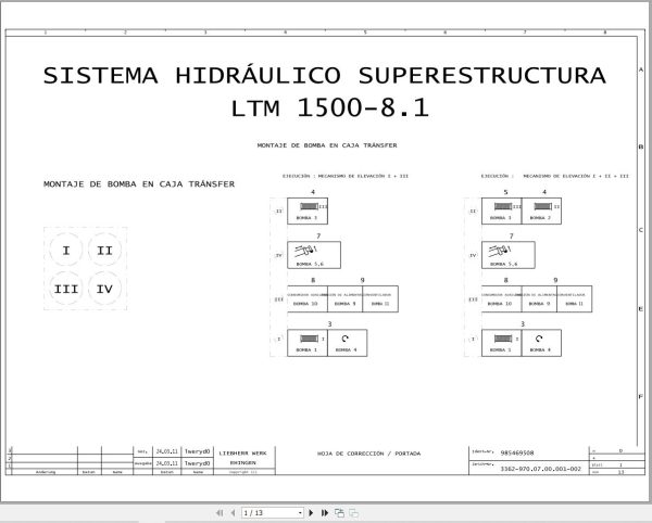 Liebherr Crane LTM 1500 8.1 Z73185 Electric and Hydraulic Diagrams ES 3