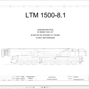 Liebherr Crane LTM 1500 8.1 Z73185 Electric and Hydraulic Diagrams FR 1