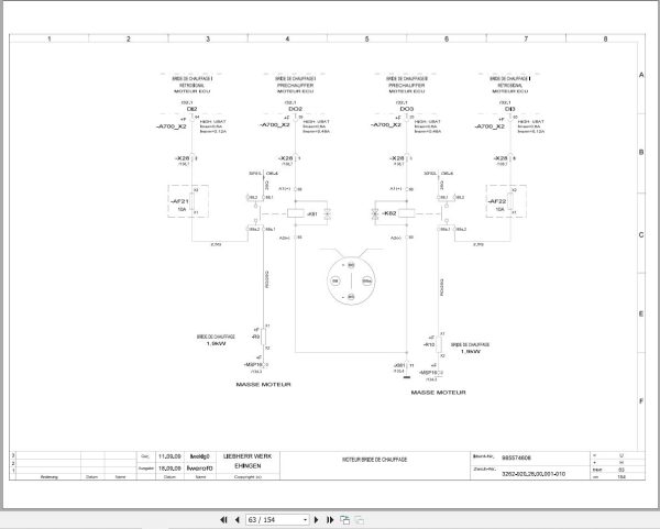 Liebherr Crane LTM 1500 8.1 Z73185 Electric and Hydraulic Diagrams FR 2