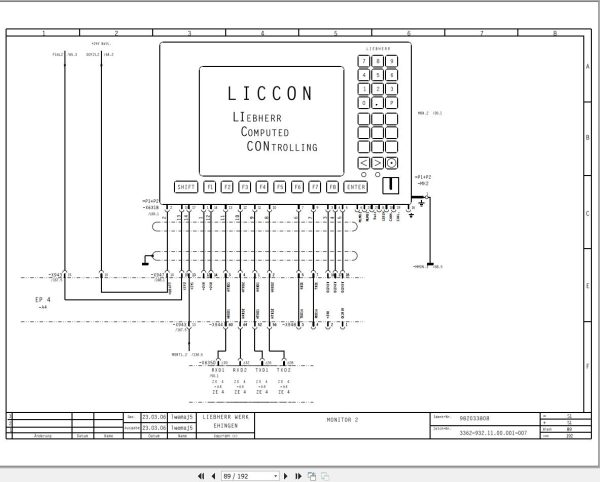 Liebherr Crane LTM 1500 Z73058 Electric and Hydraulic Diagrams DE 2
