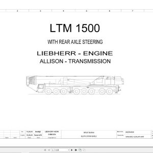 Liebherr Crane LTM 1500 Z73058 Electric and Hydraulic Diagrams EN 1