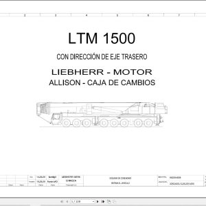 Liebherr Crane LTM 1500 Z73058 Electric and Hydraulic Diagrams ES 1