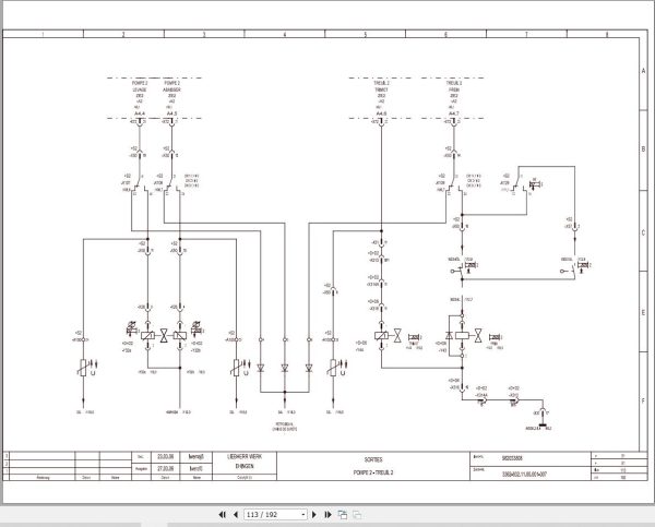 Liebherr Crane LTM 1500 Z73058 Electric and Hydraulic Diagrams FR 2