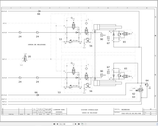 Liebherr Crane LTM 1500 Z73058 Electric and Hydraulic Diagrams FR 4