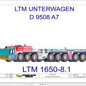 Liebherr Crane LTM 1650 8.1 Z46836 Electric and Hydraulic Diagrams DE 1