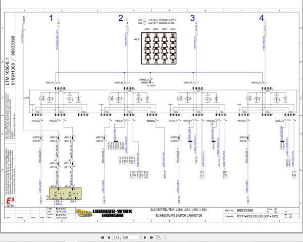 Liebherr Crane LTM 1650 8.1 Z46836 Electric and Hydraulic Diagrams EN 2