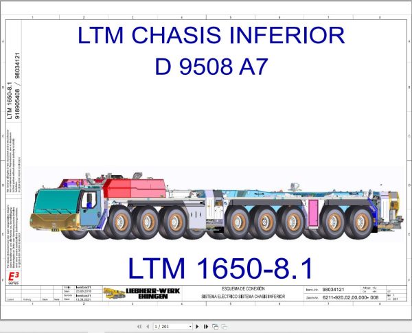 Liebherr Crane LTM 1650 8.1 Z46836 Electric and Hydraulic Diagrams ES 2
