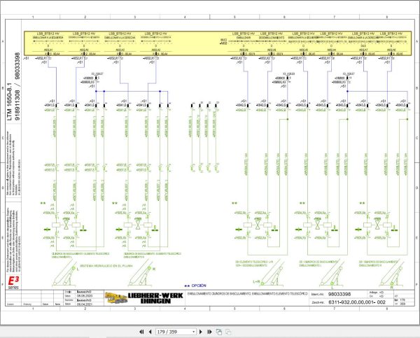 Liebherr Crane LTM 1650 8.1 Z46836 Electric and Hydraulic Diagrams ES 3