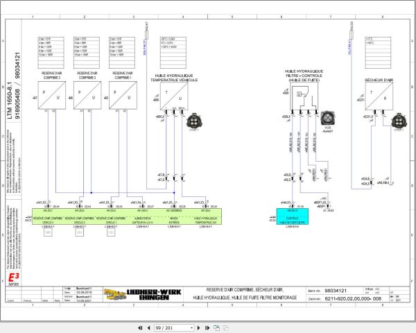 Liebherr Crane LTM 1650 8.1 Z46836 Electric and Hydraulic Diagrams FR 3