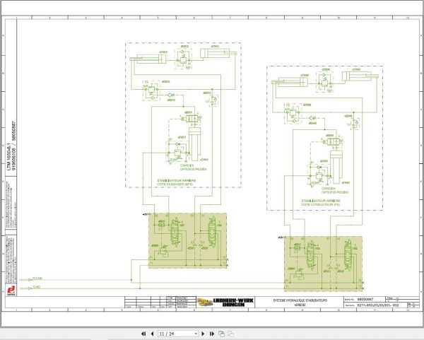 Liebherr Crane LTM 1650 8.1 Z46836 Electric and Hydraulic Diagrams FR 5