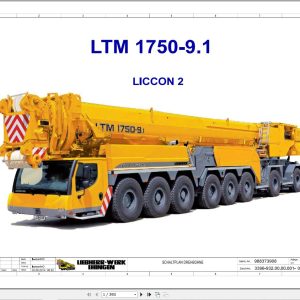 Liebherr Crane LTM 1750 9.1 Z96020 Electric and Hydraulic Diagrams DE 1