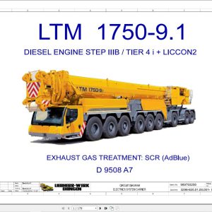 Liebherr Crane LTM 1750 9.1 Z96020 Electric and Hydraulic Diagrams EN 1