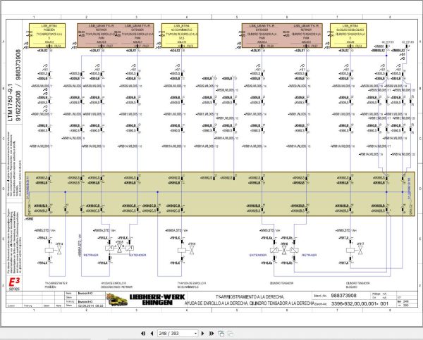 Liebherr Crane LTM 1750 9.1 Z96020 Electric and Hydraulic Diagrams ES 3