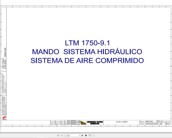 Liebherr Crane LTM 1750 9.1 Z96020 Electric and Hydraulic Diagrams ES 4