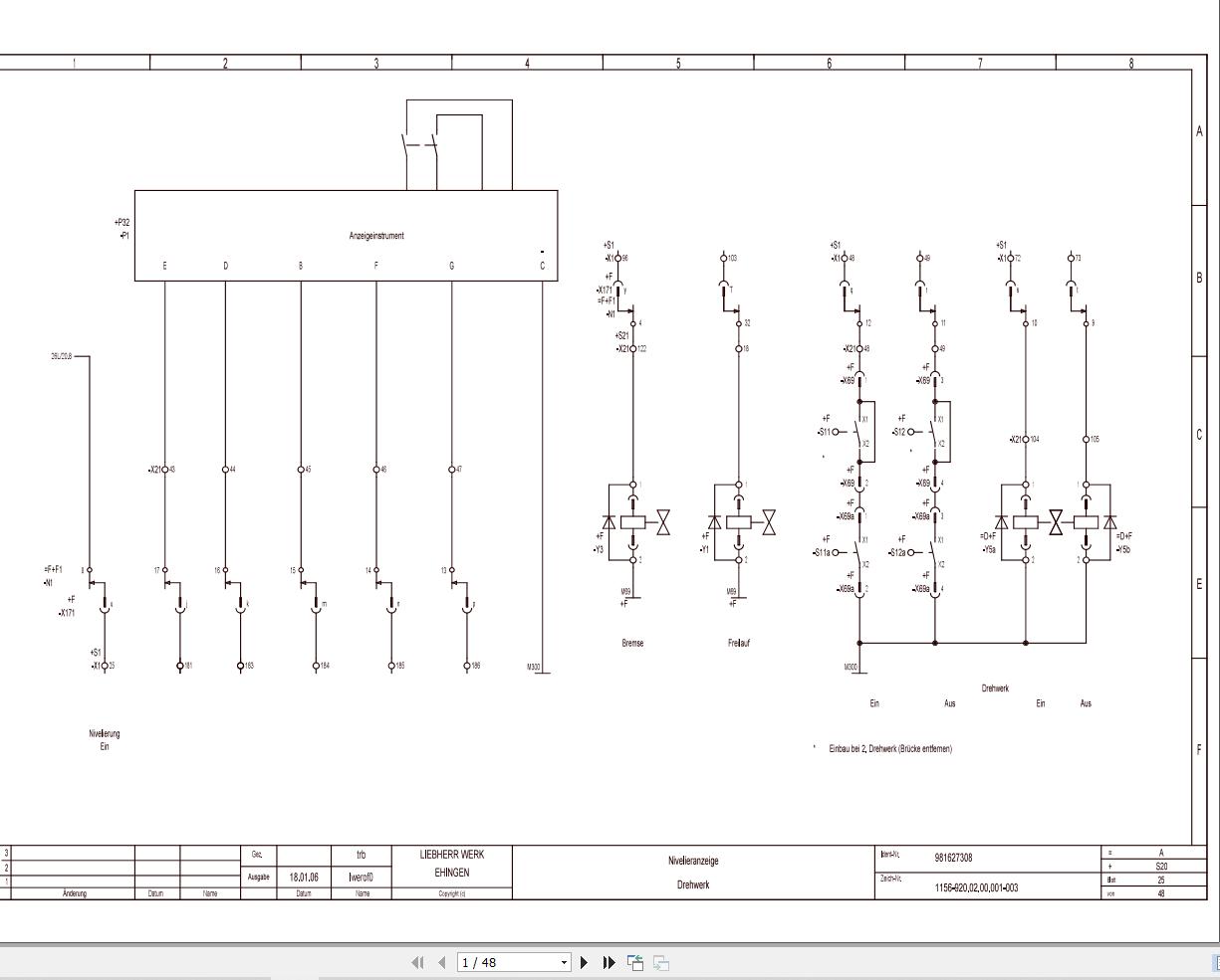 Liebherr Crane LTM 1800 Z14232 Electric Diagrams FR 1