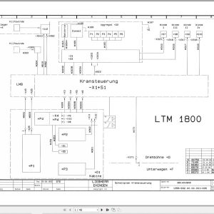 Liebherr Crane LTM 1800 Z14232 Electric and Hydraulic Diagrams DE 1