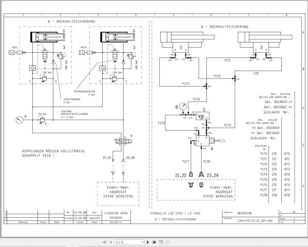 Liebherr Crane LTMG 1800 Z73702 Electric and Hydraulic Diagrams DE 3