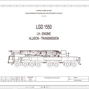 Liebherr Crane LTMG 1800 Z73702 Electric and Hydraulic Diagrams EN 1