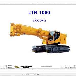 Liebherr Crane LTR 1060 Z96801 Electric and Hydraulic Diagrams DE 1