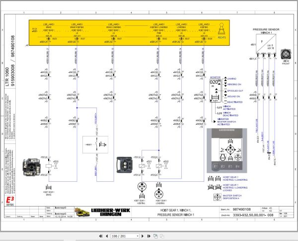 Liebherr Crane LTR 1060 Z96801 Electric and Hydraulic Diagrams EN 2