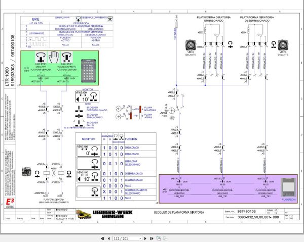Liebherr Crane LTR 1060 Z96801 Electric and Hydraulic Diagrams ES 2
