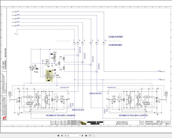 Liebherr Crane LTR 1060 Z96801 Electric and Hydraulic Diagrams ES 4
