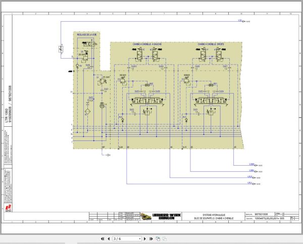 Liebherr Crane LTR 1060 Z96801 Electric and Hydraulic Diagrams FR 4