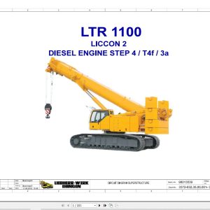 Liebherr Crane LTR 1100 Z97515 Electric and Hydraulic Diagrams EN 1