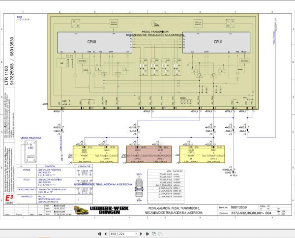 Liebherr Crane LTR 1100 Z97515 Electric and Hydraulic Diagrams ES 2