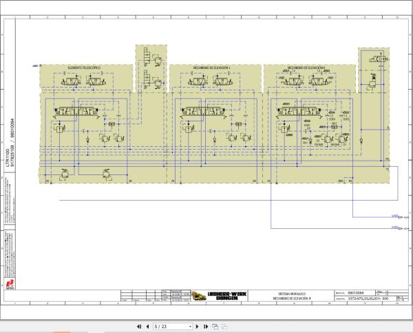 Liebherr Crane LTR 1100 Z97515 Electric and Hydraulic Diagrams ES 4